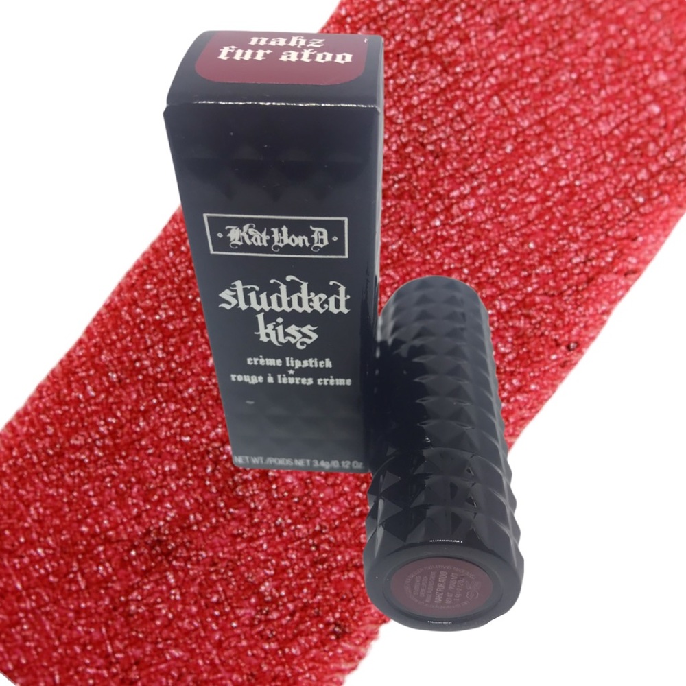 KVD KAT VON D STUDDED KISS CREME LIPSTICK NAHZ FUR ATOO GOTH GOTHIC GLAM NEW BOX - Picture 1 of 9